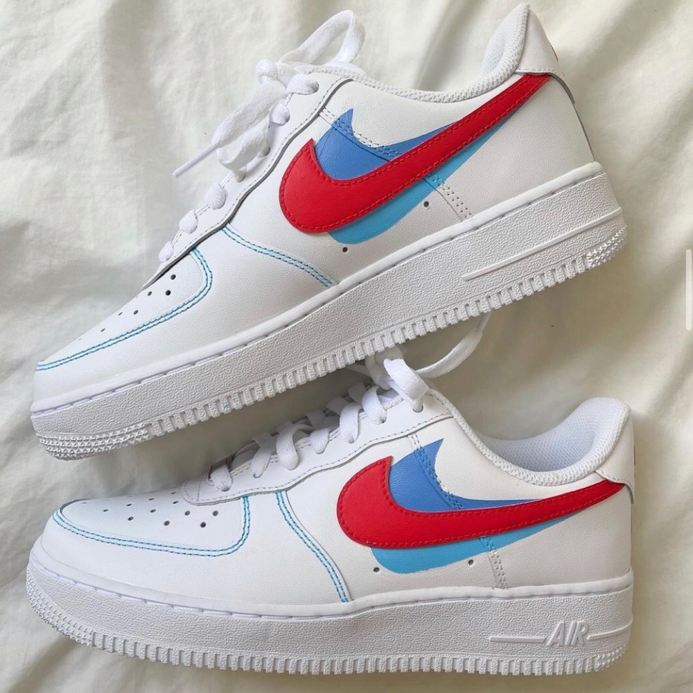 Custom Painted “Seeing Triple” Nike Air Force 1s